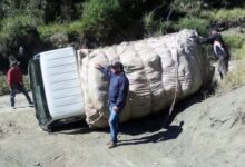 Productor dice camiones no sacan productos por mal estado carretera zona alta El Pinar, Ocoa