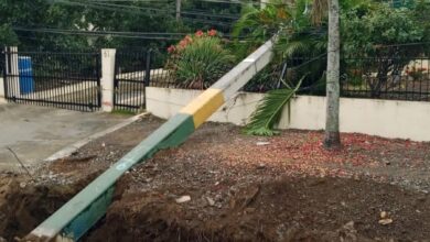 Edesur informa trabaja en restablecimiento del servicio eléctrico en Sabana Larga tras caída de postes