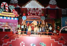 Presidente Abinader inaugura Villa Navidad junto al presidente de BR, Leonardo Aguilera y la alcaldesa del DN, Carolina Mejía