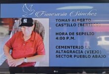Restos de Betico, padre de la gobernadora de Ocoa serán sepultados a las 4 en cementerio viejo