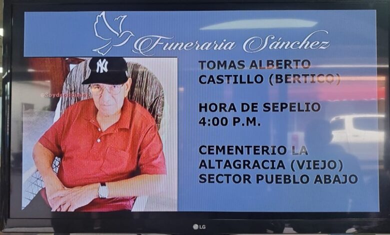 Restos de Betico, padre de la gobernadora de Ocoa serán sepultados a las 4 en cementerio viejo