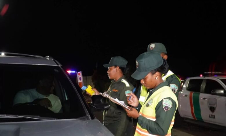 Alcohol al volante 39 conductores dan positivo en cruce Ocoa–Azua