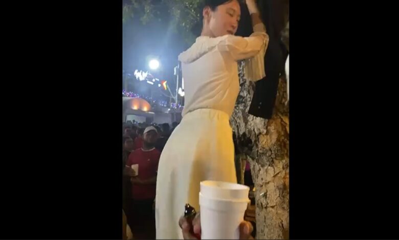 El fenómeno viral de coreana en pleno teteo en parque Libertad